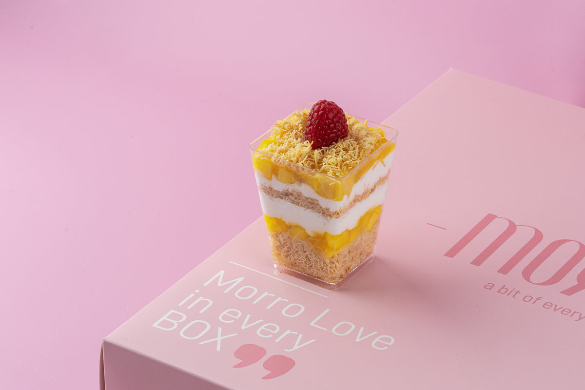 Kunafa with Cream & Mango